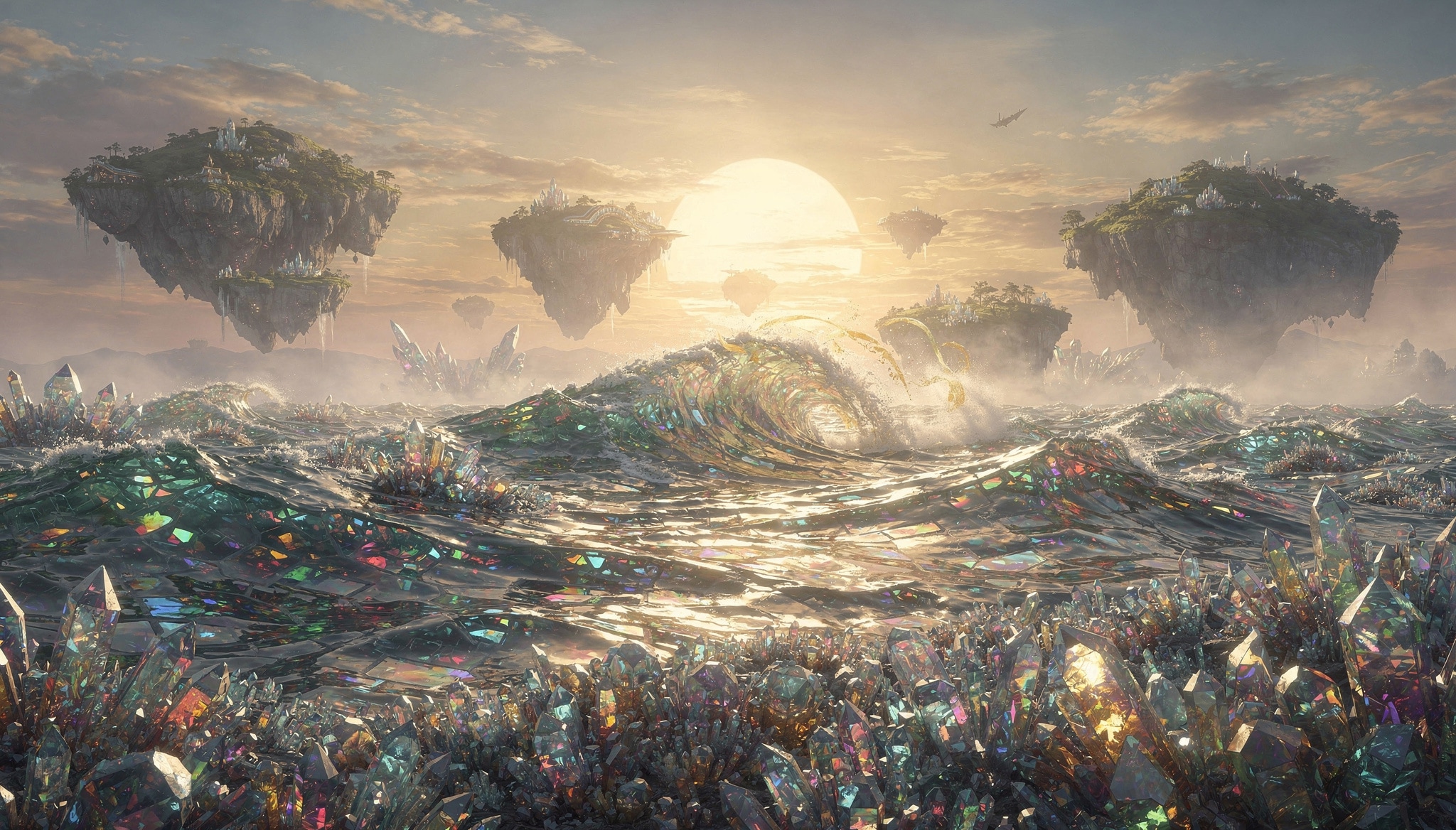 水晶の海 | の人気AIイラスト・グラビア