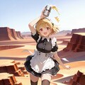 砂漠でメイドさん＋スーパードライ YA07 3枚目