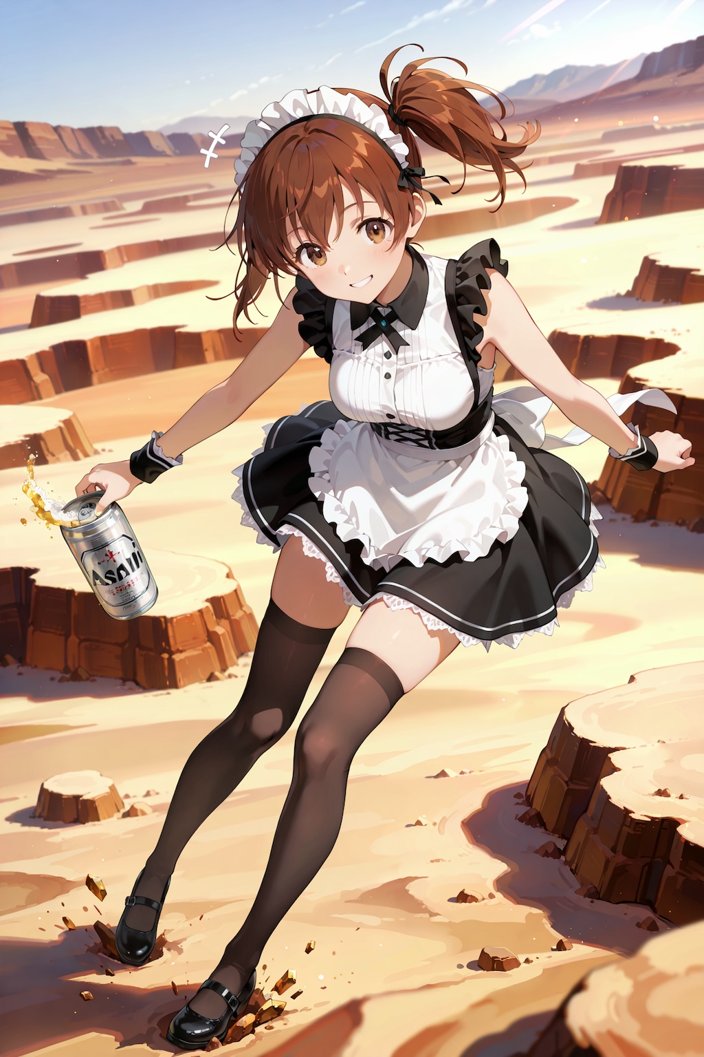 砂漠でメイドさん＋スーパードライ YA07