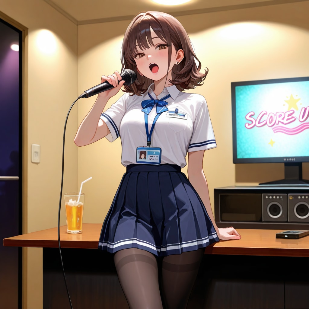 カラオケでコスプレするOLさん | の人気AIイラスト・グラビア
