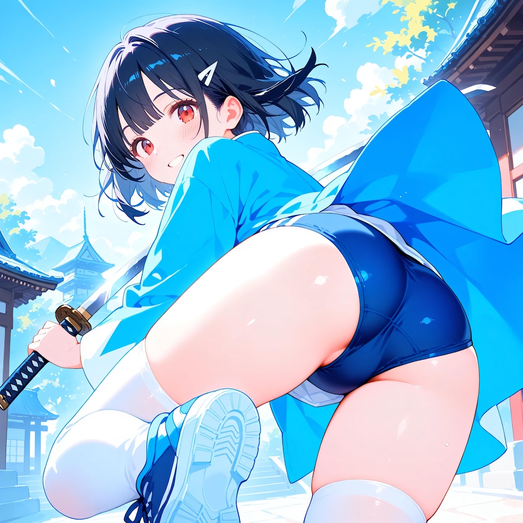 幕末のブルマ剣士  ~ 黒髪ボブのブルマ娘40 ~