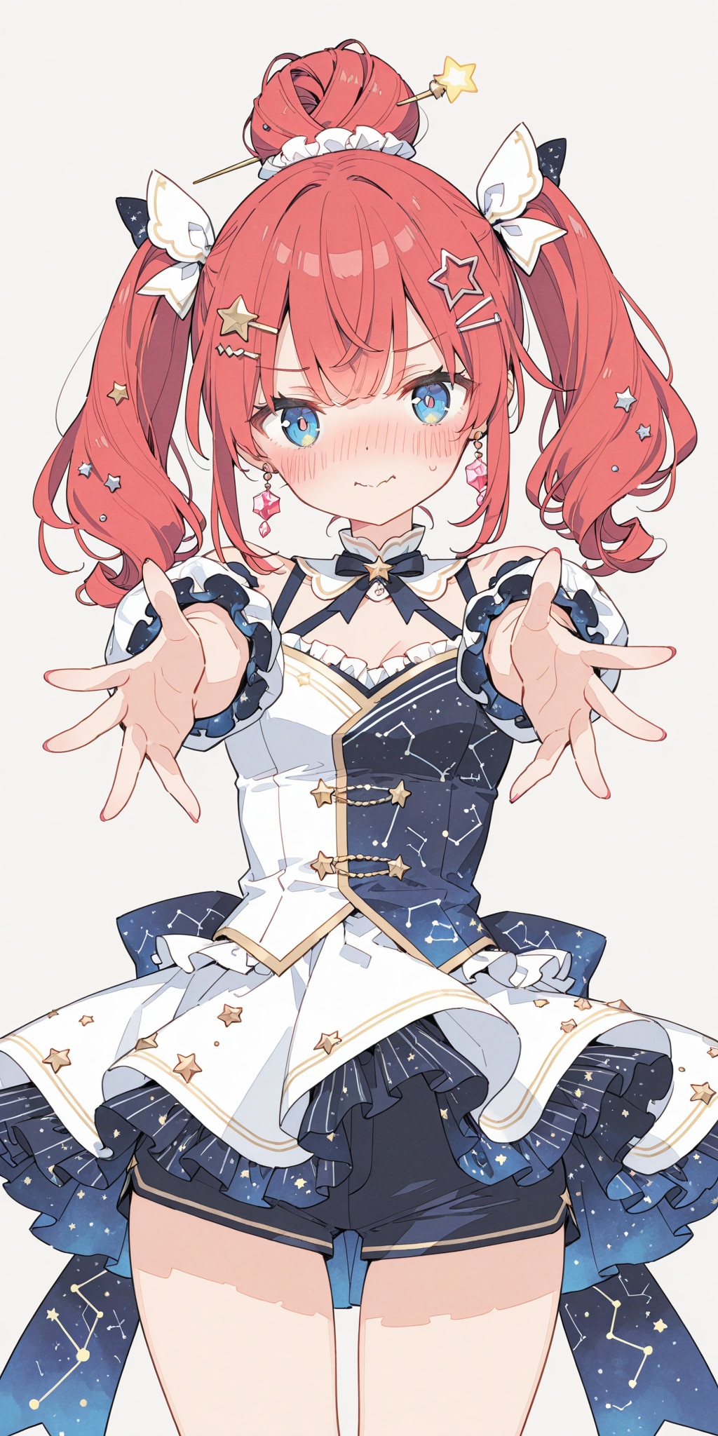 ホットパンツでアイドルコーデ