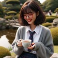 眼鏡女子 楓のティーパーティー 2枚目