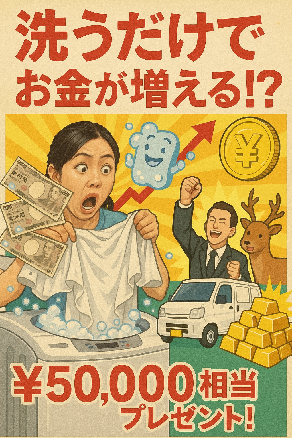 洗うだけで資産形成スタート！