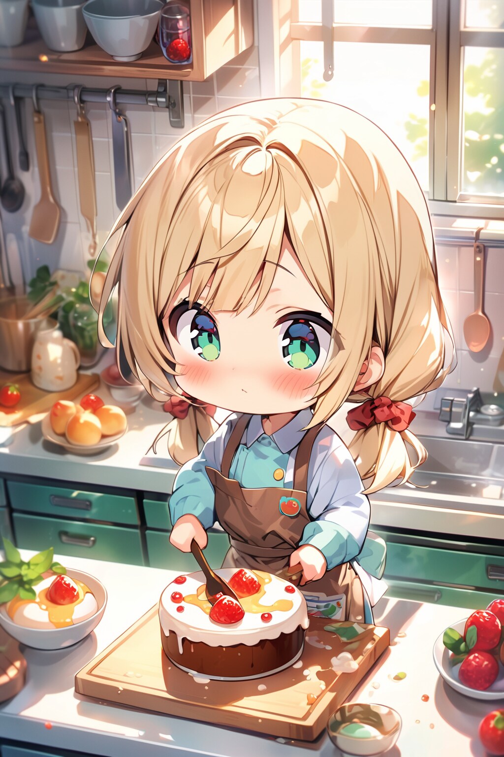 ケーキ作りの茉莉花ちゃん
