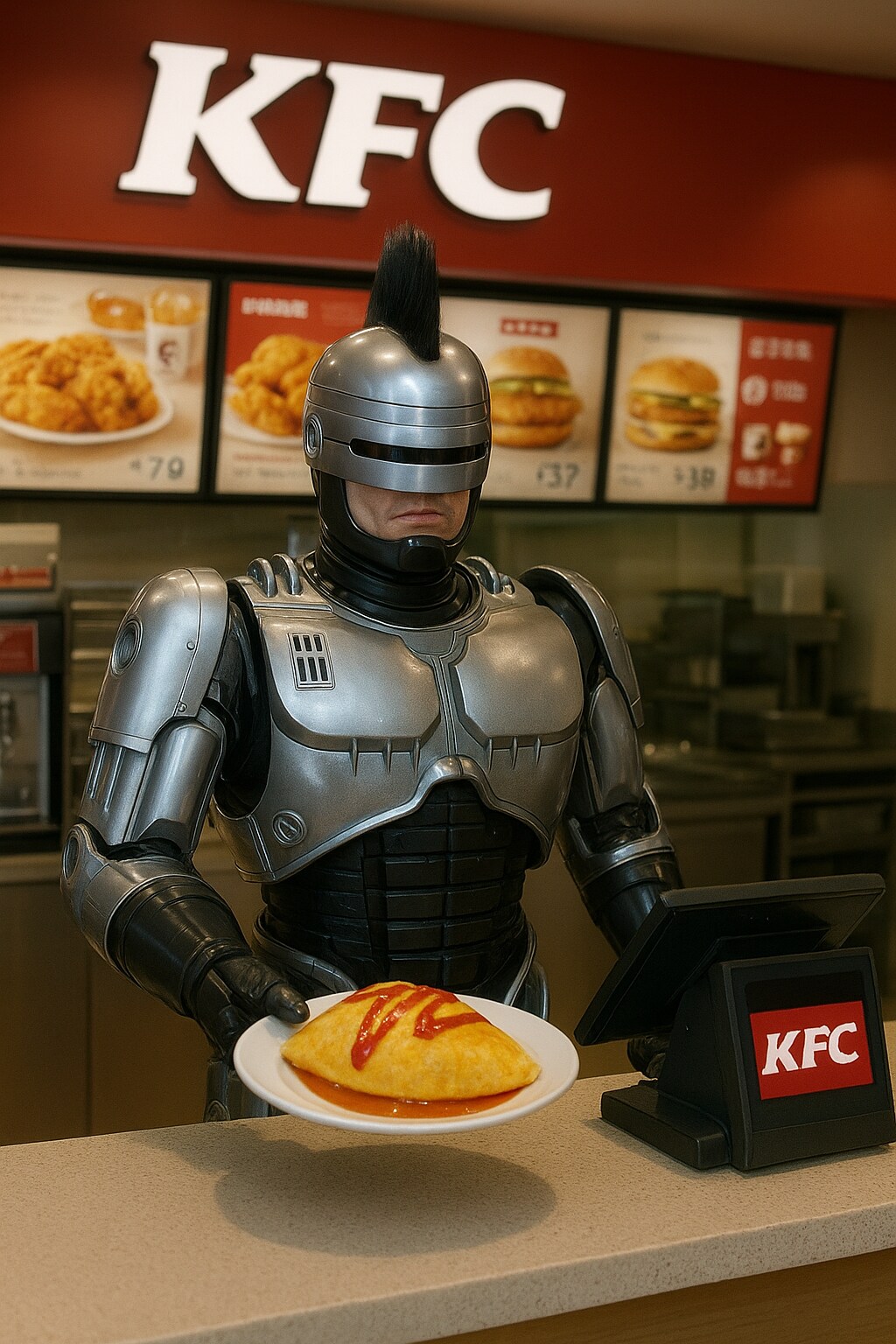 モヒカン頭にイメチェン