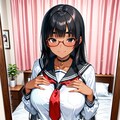 朝のメイク確認 3枚目