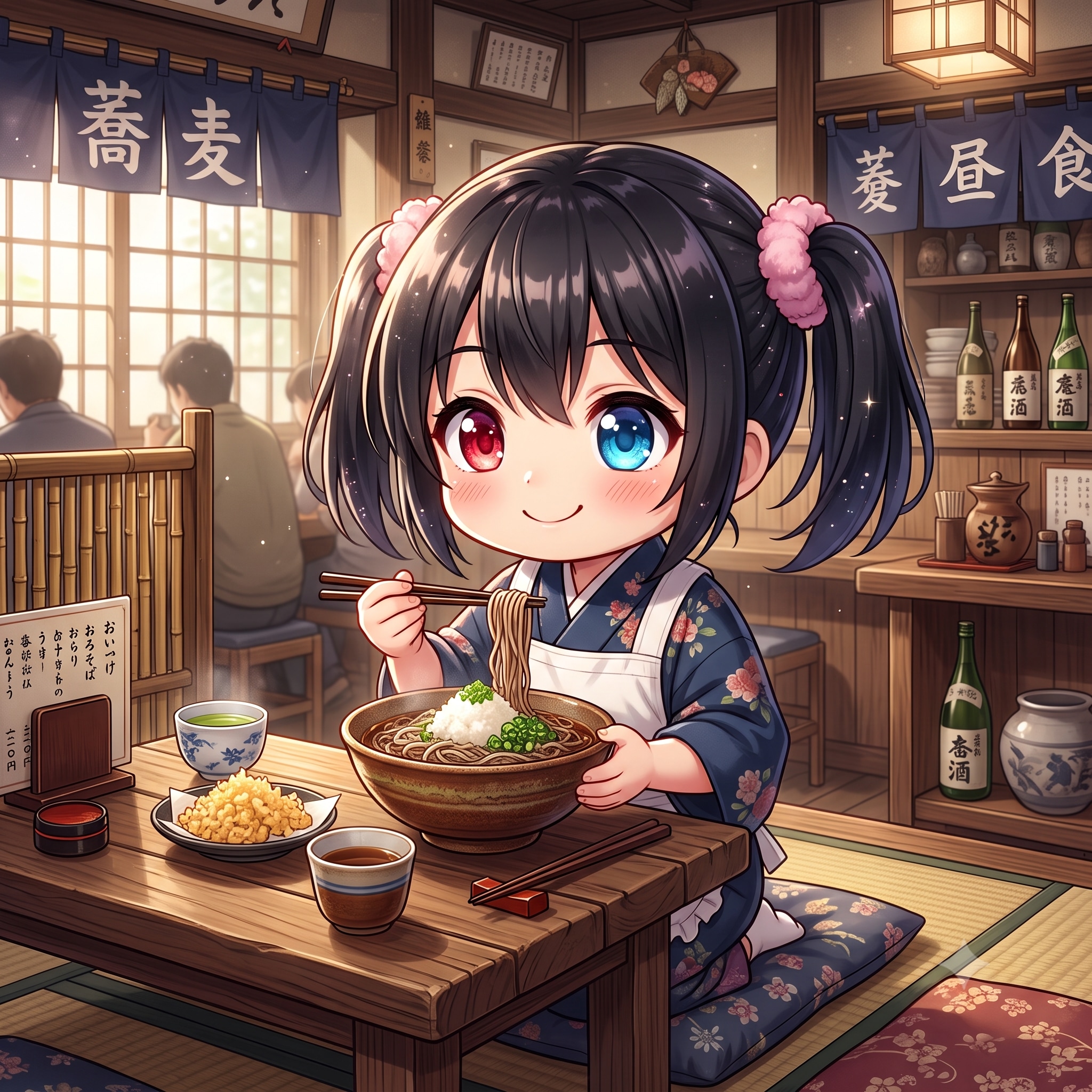 今日のお昼はおろし蕎麦です