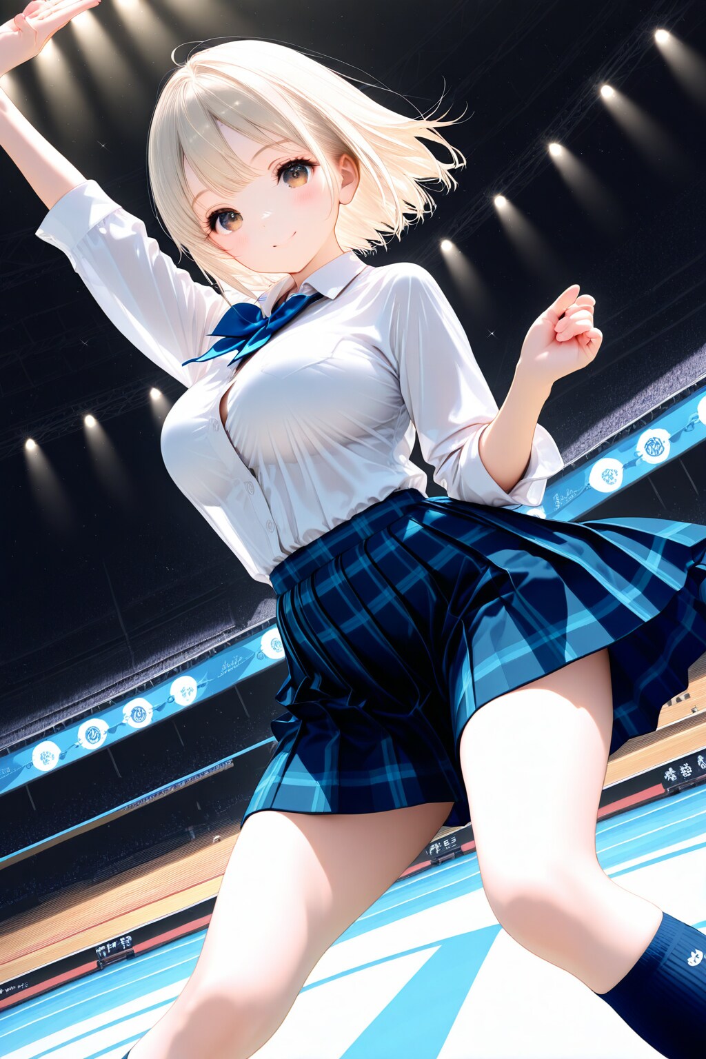 ベージュ髪の学生【DRAGON】 | の人気AIイラスト・グラビア