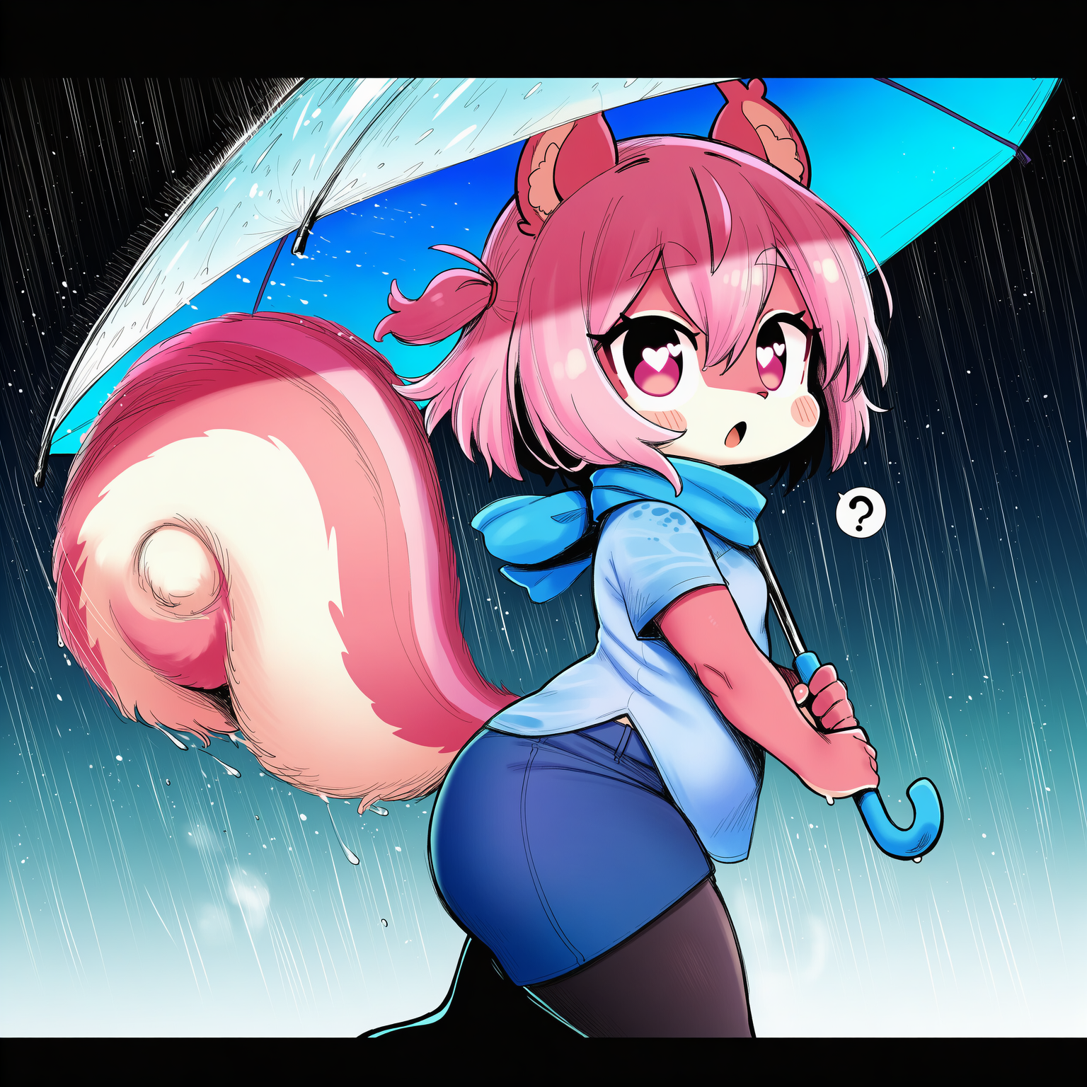 雨の中