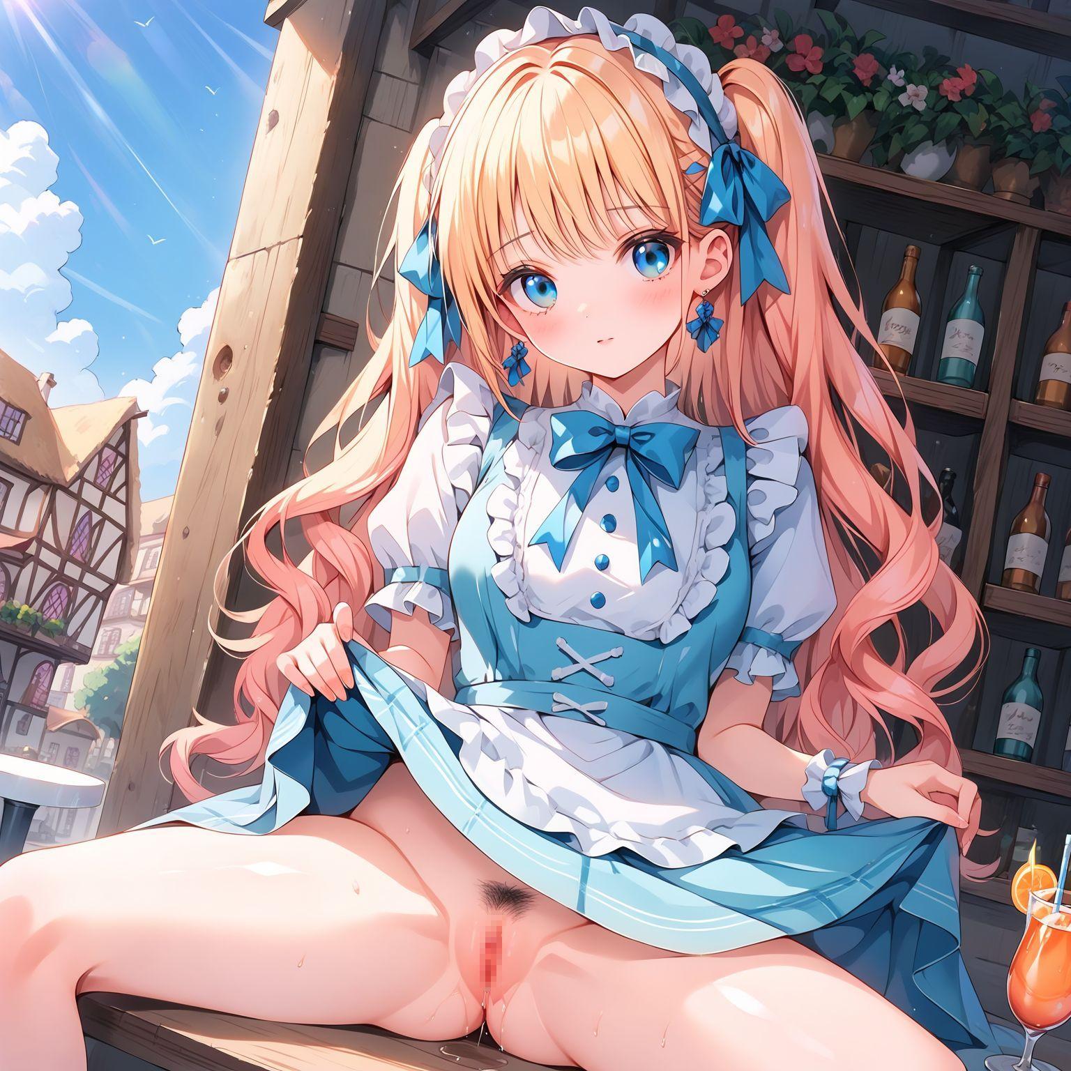 露出で感じるロリィタさん