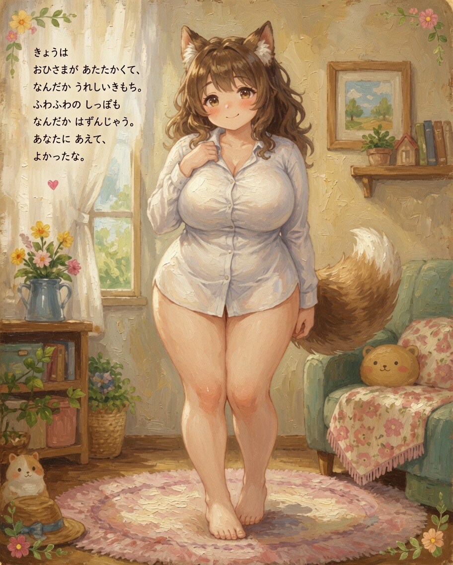 シャツを着たけものおねえさん