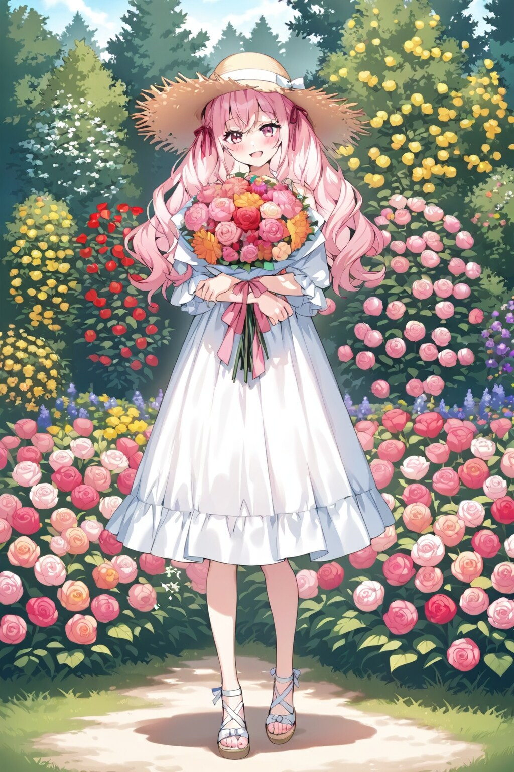 カーネーションを持つ女の子 | の人気AIイラスト・グラビア