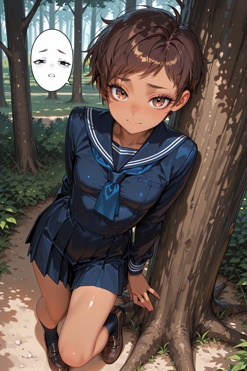 木陰で | の人気AIイラスト・グラビア