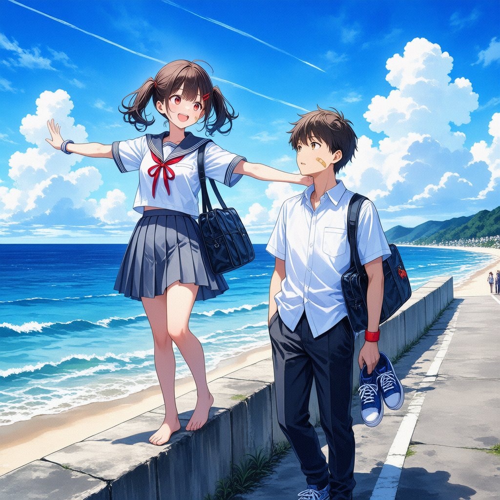 通学 | の人気AIイラスト・グラビア