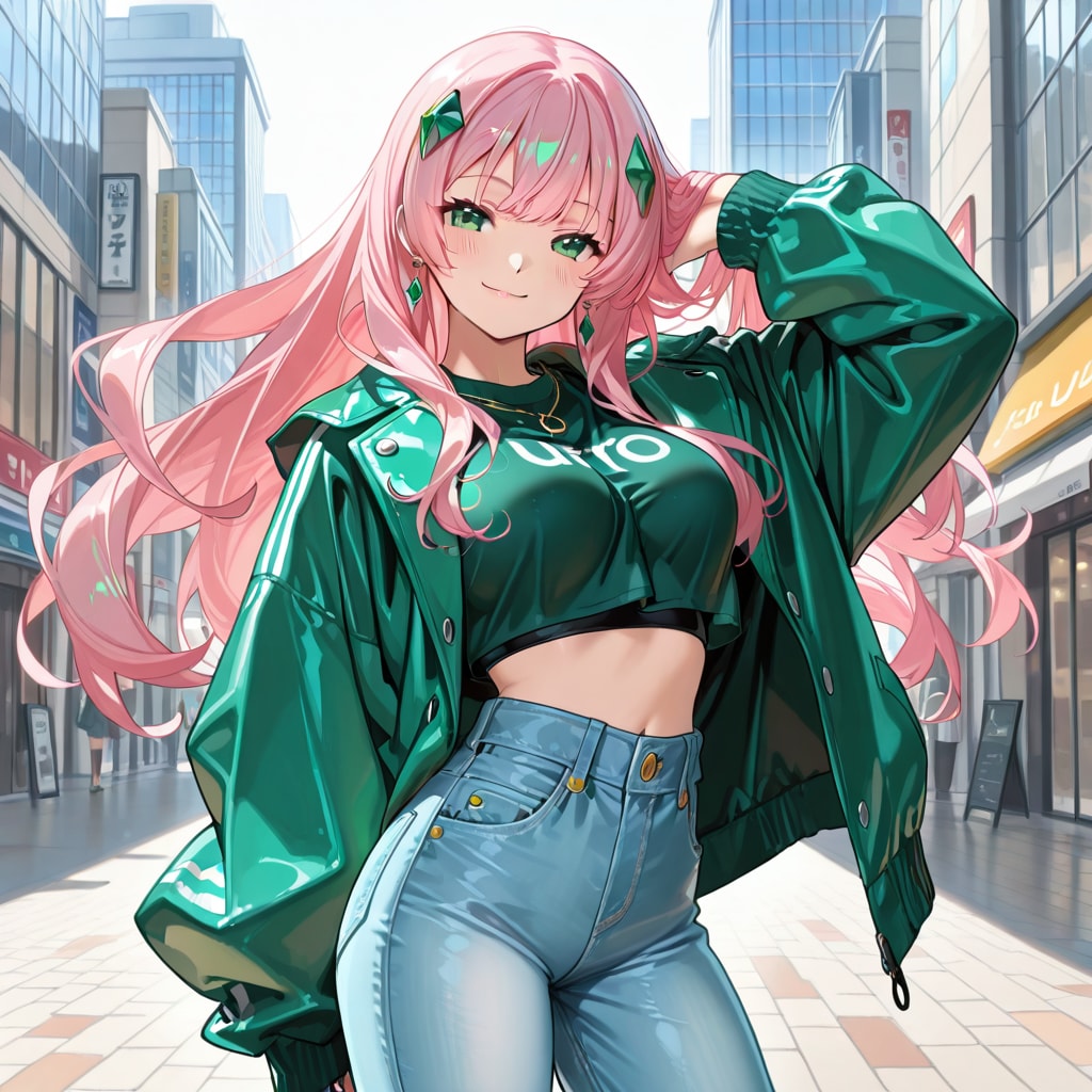 カジュアルでも主役はこの髪