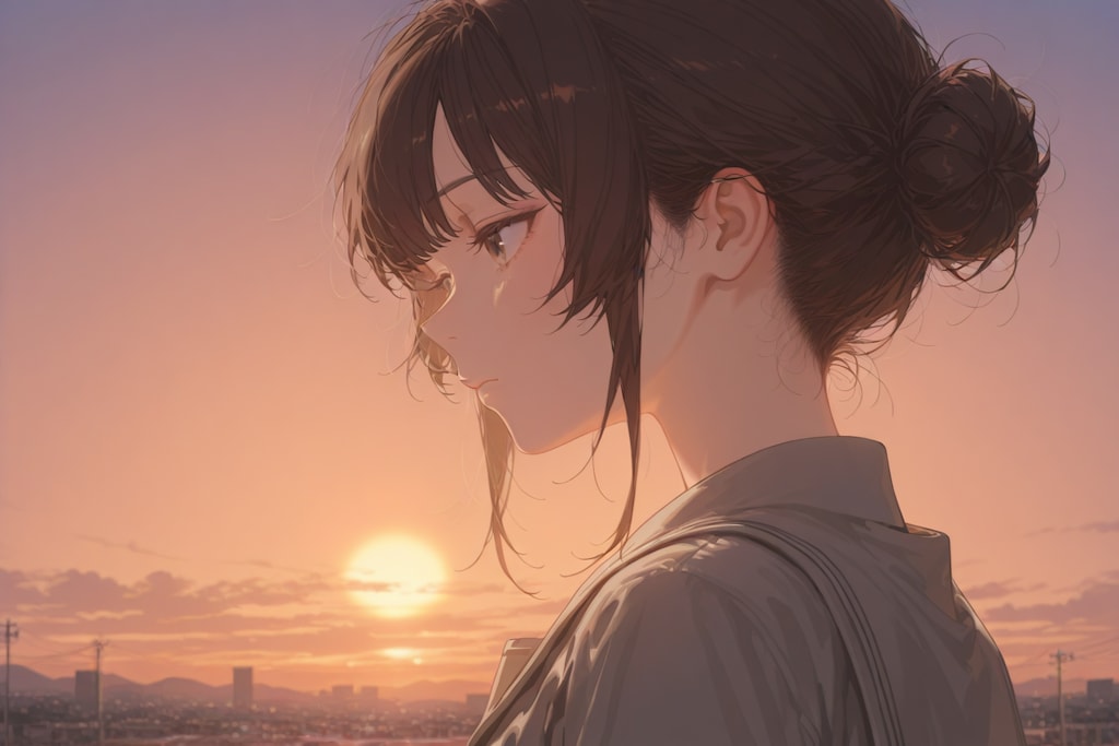 夕日が私を染める