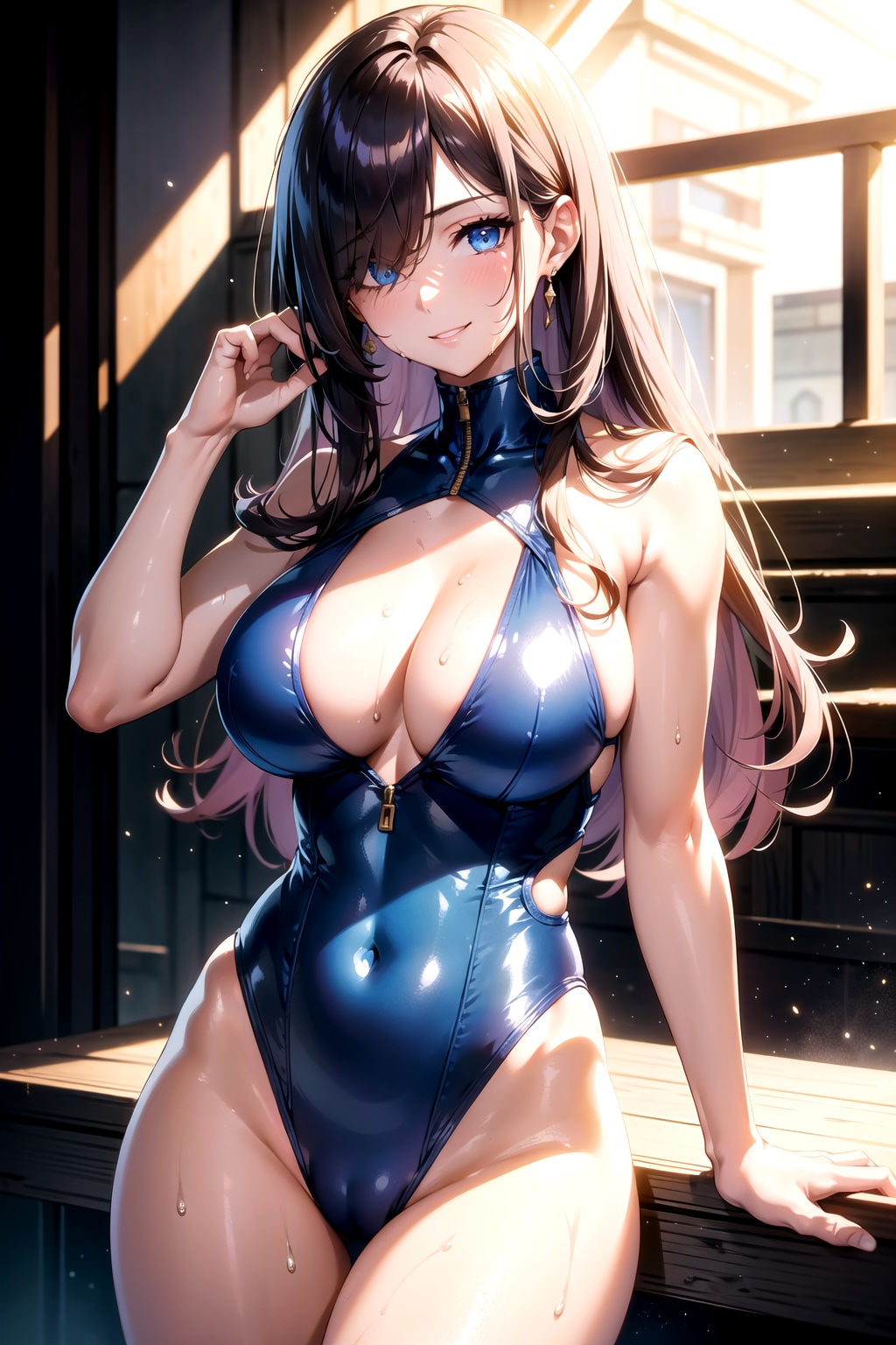 黒髪女性
