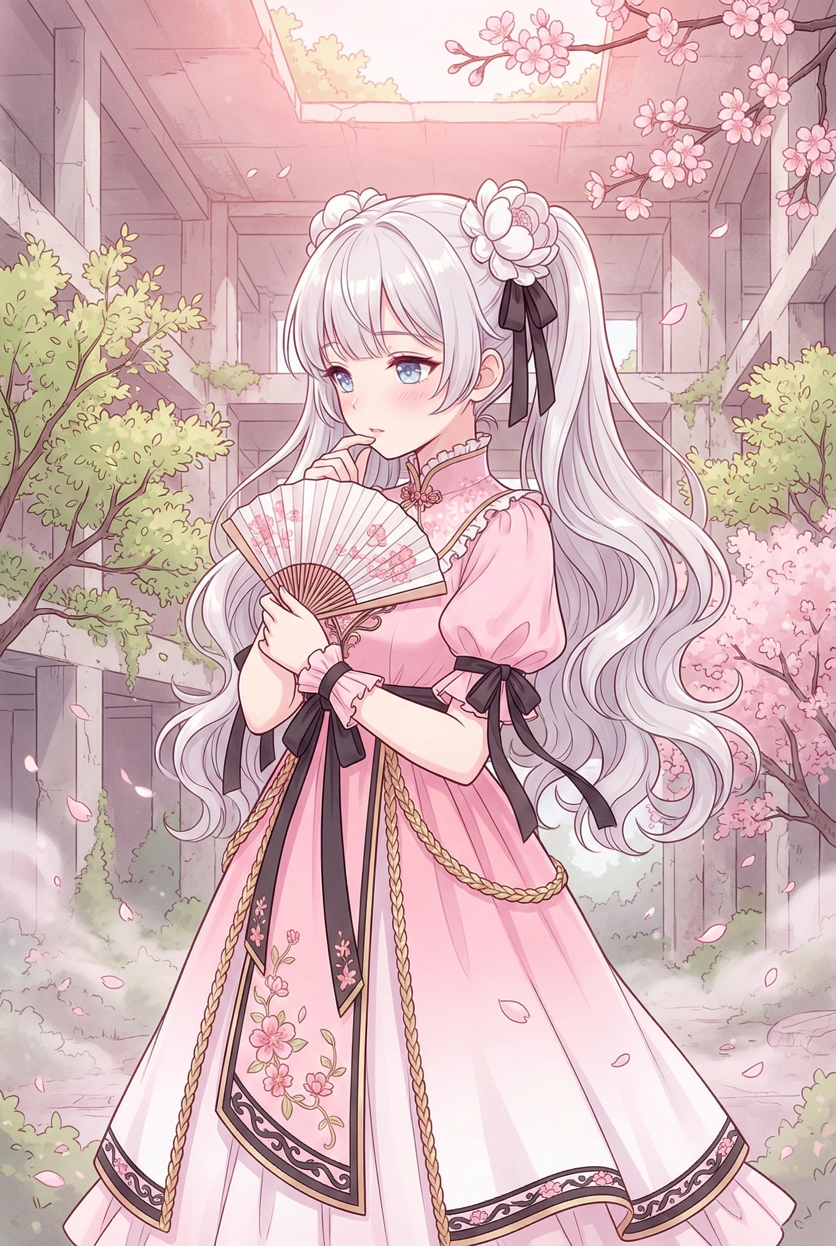 廃墟春樹に咲く | の人気AIイラスト・グラビア