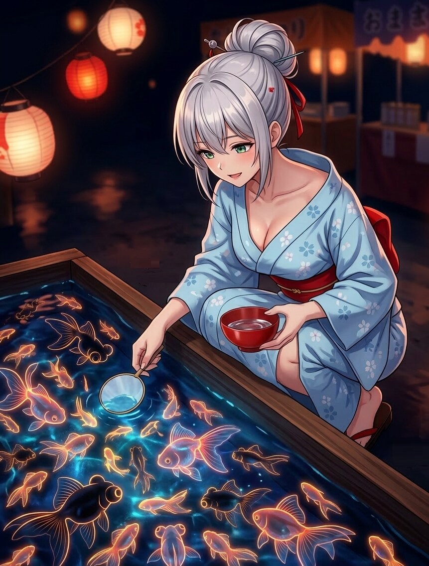 金魚すくい | の人気AIイラスト・グラビア