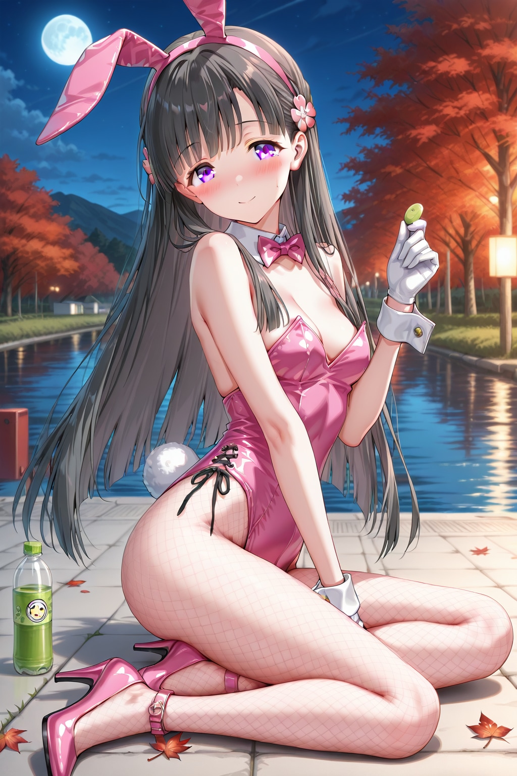 バニーガール衣装の紗枝