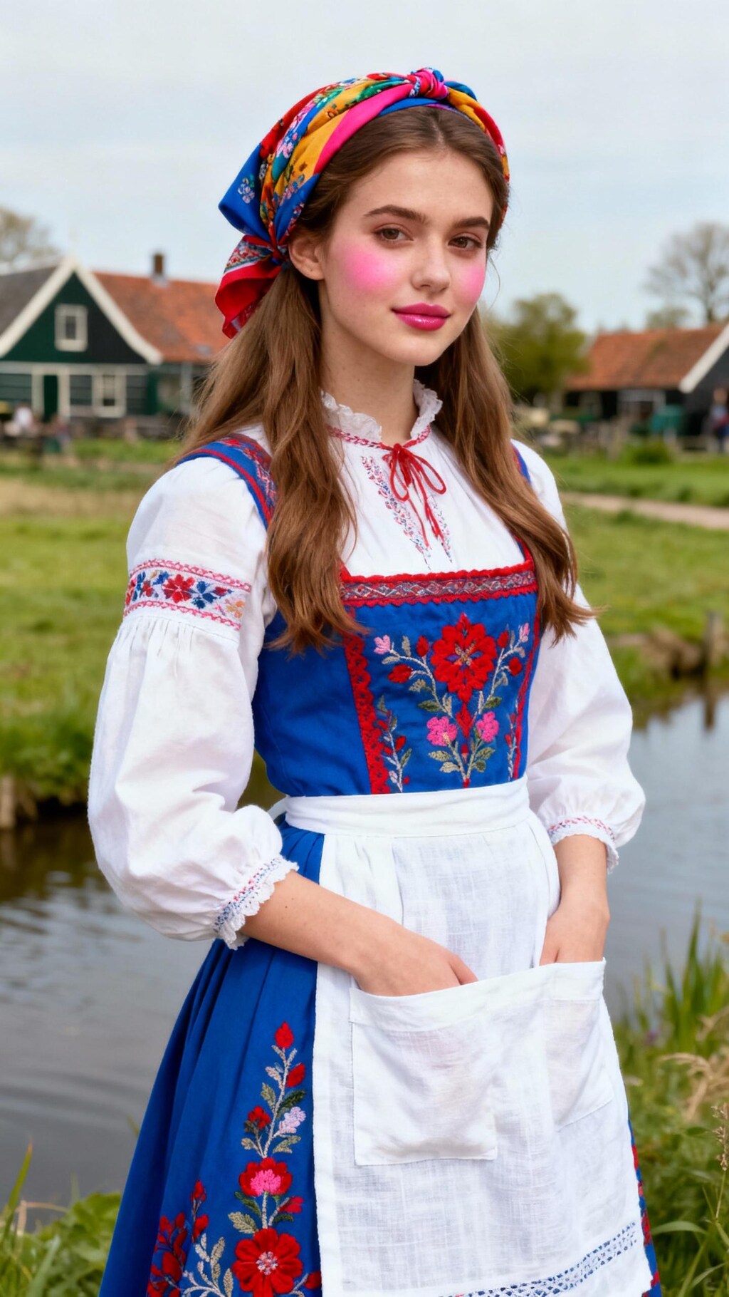 オランダの民族衣装を纏った美しい二十歳のレディ