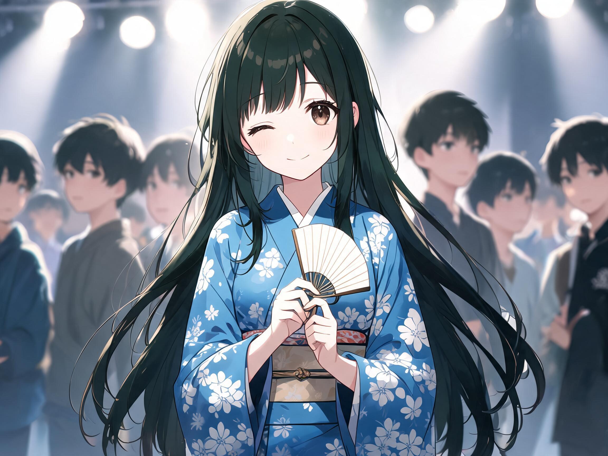 利奈さん(うちの娘)と浴衣デート | の人気AIイラスト・グラビア