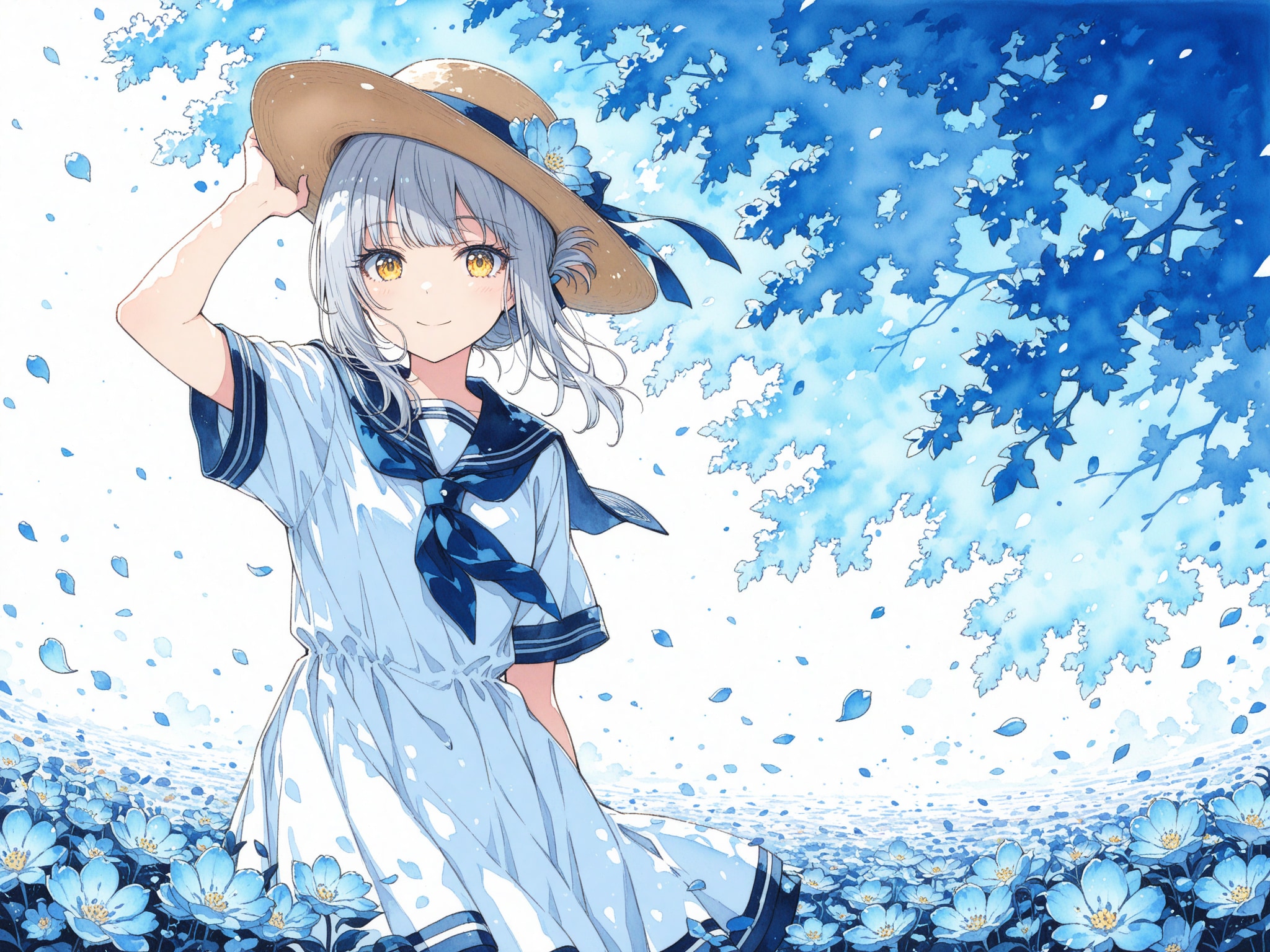 看板娘　flowers