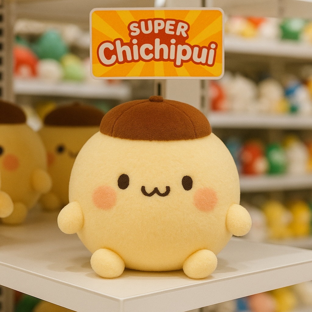 アイスクリームの横のぬいぐるみ