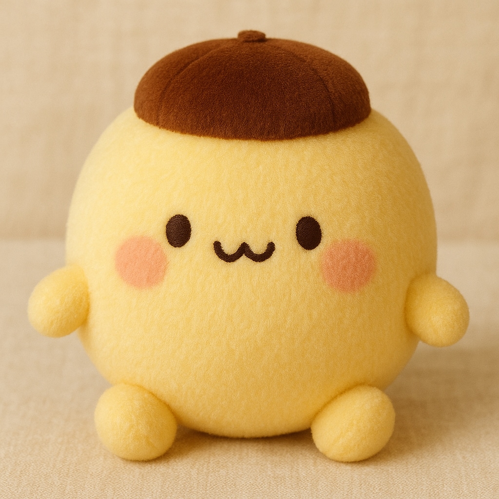 アイスクリームの横のぬいぐるみ