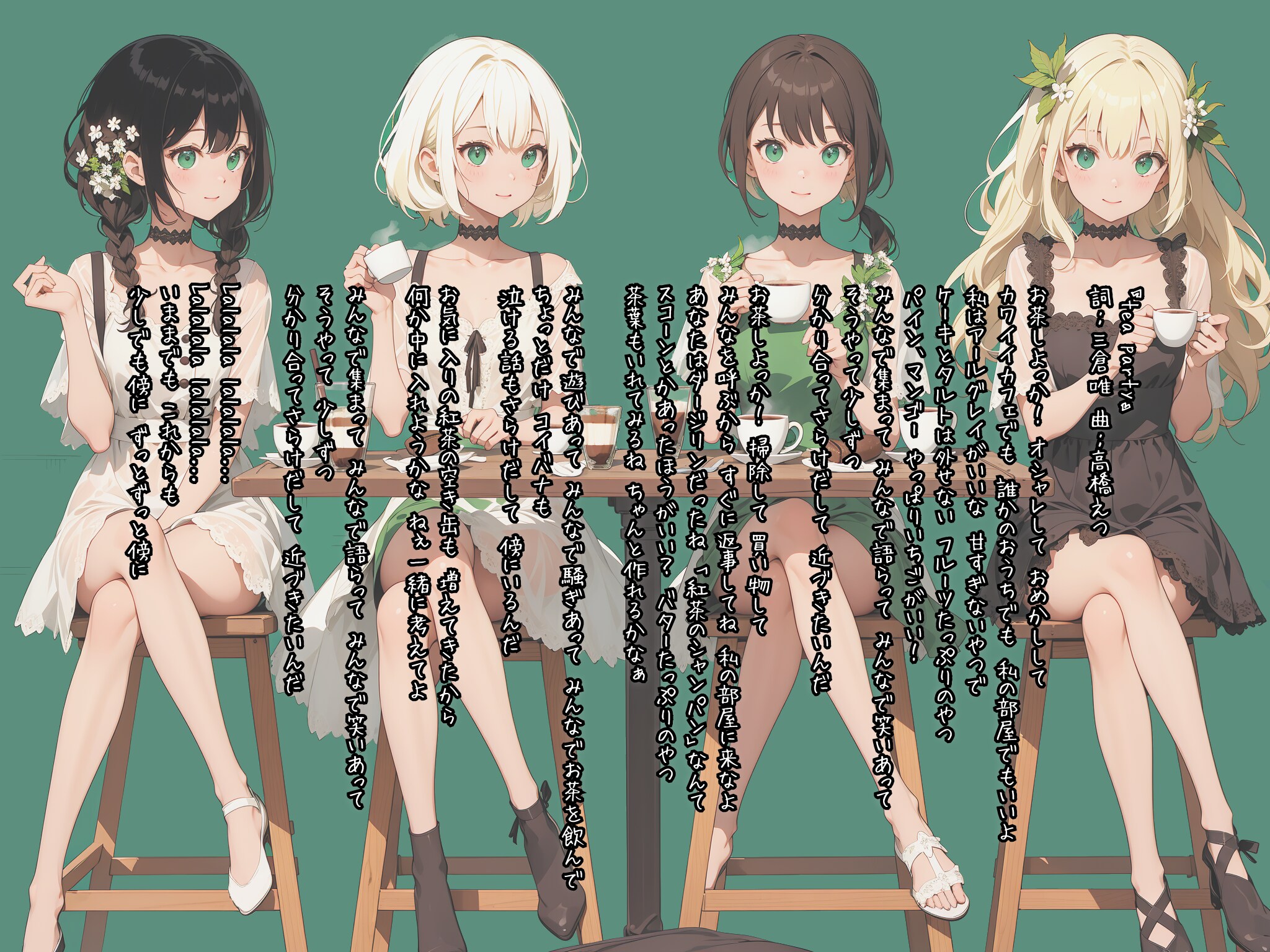 『tea party』 -  ELEMAYU | の人気AIイラスト・グラビア