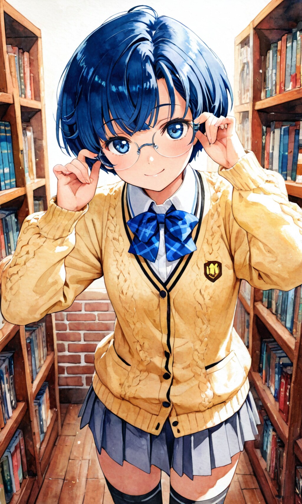 図書室のメガネ少女だ柑菜ちゃん