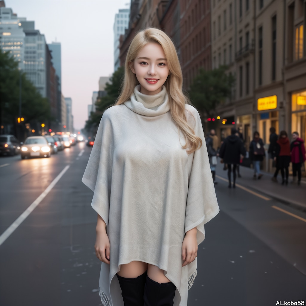 Vol156_Poncho+mini skirt