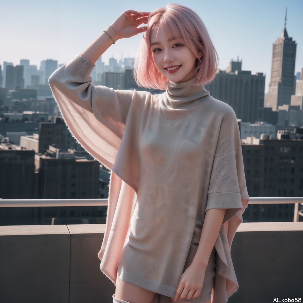 Vol156_Poncho+mini skirt