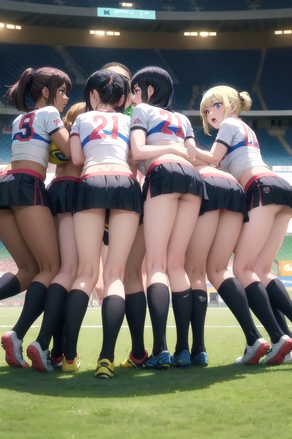 ラグビーのモールの練習風景