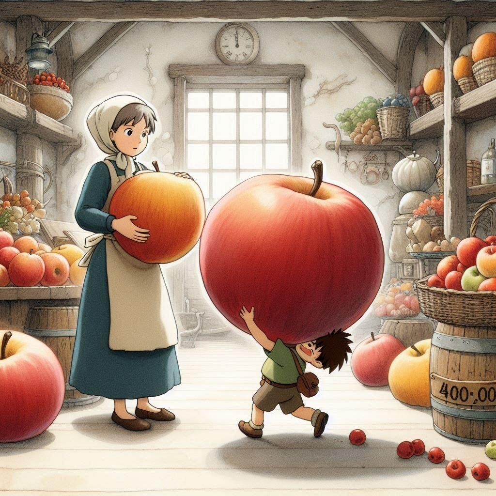 いちばんおおきいの ください