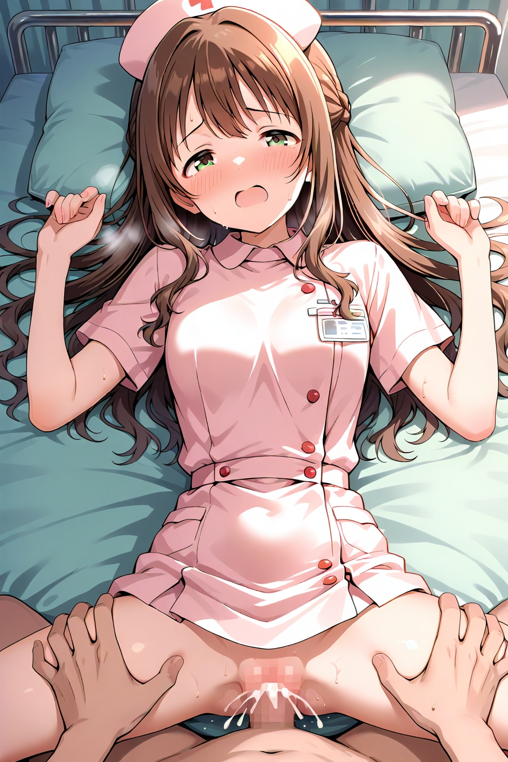 看護婦に中出しセックス