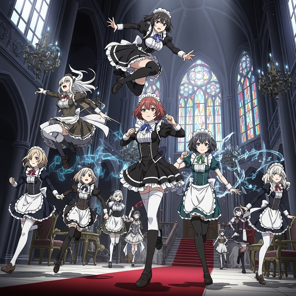 何かを始めるメイド達