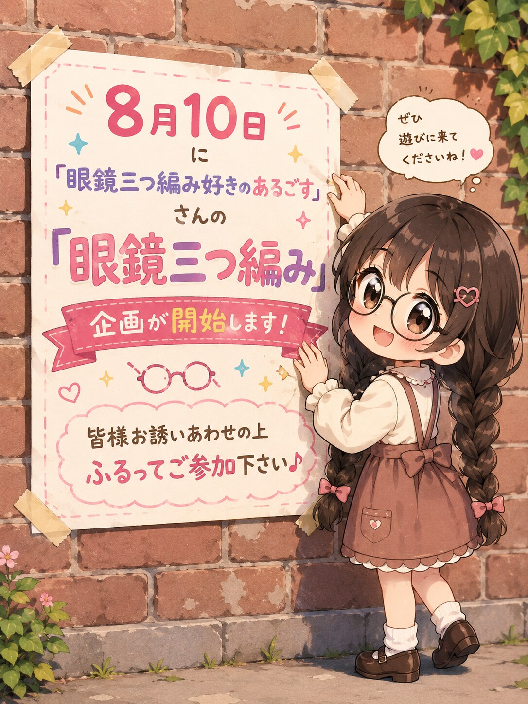 眼鏡三つ編みが来ますよ皆さん‼️