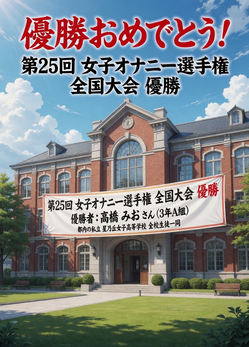 女子オナニー選手権全国大会優勝おめでとう