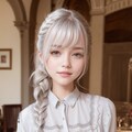 三つ編みの女の子。銀髪。 4枚目