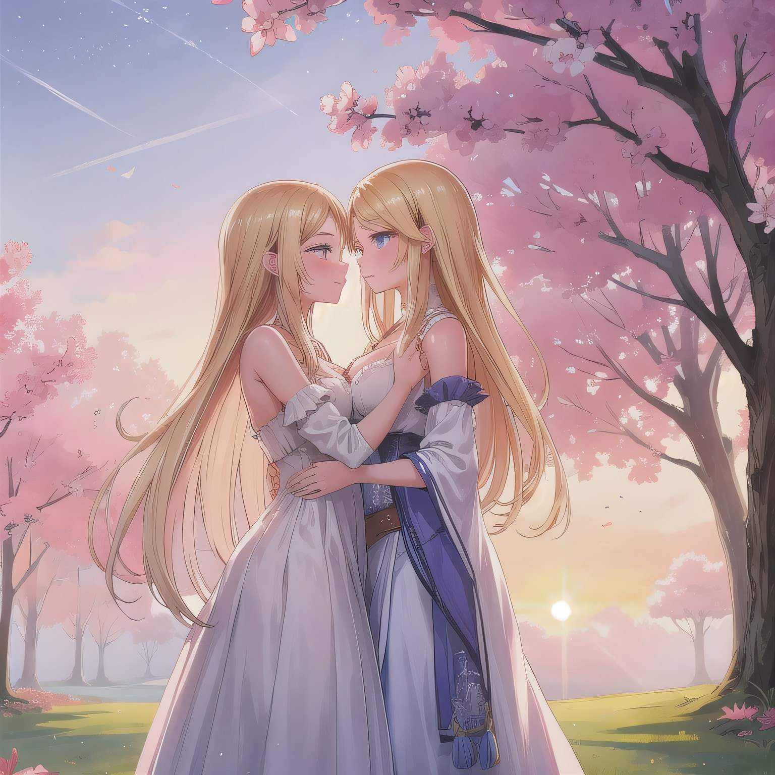 金髪ロングでワンピースの少女１２ | の人気AIイラスト・グラビア