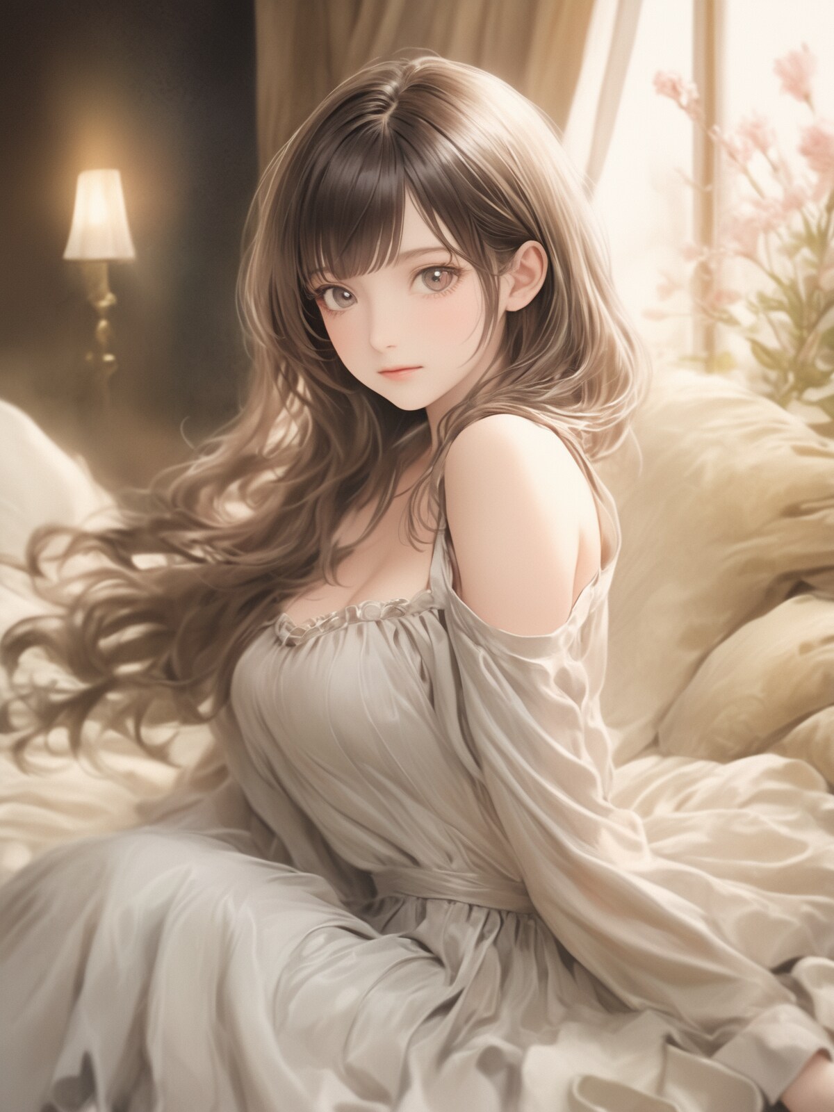 ベッドでくつろぐ姉さんXL