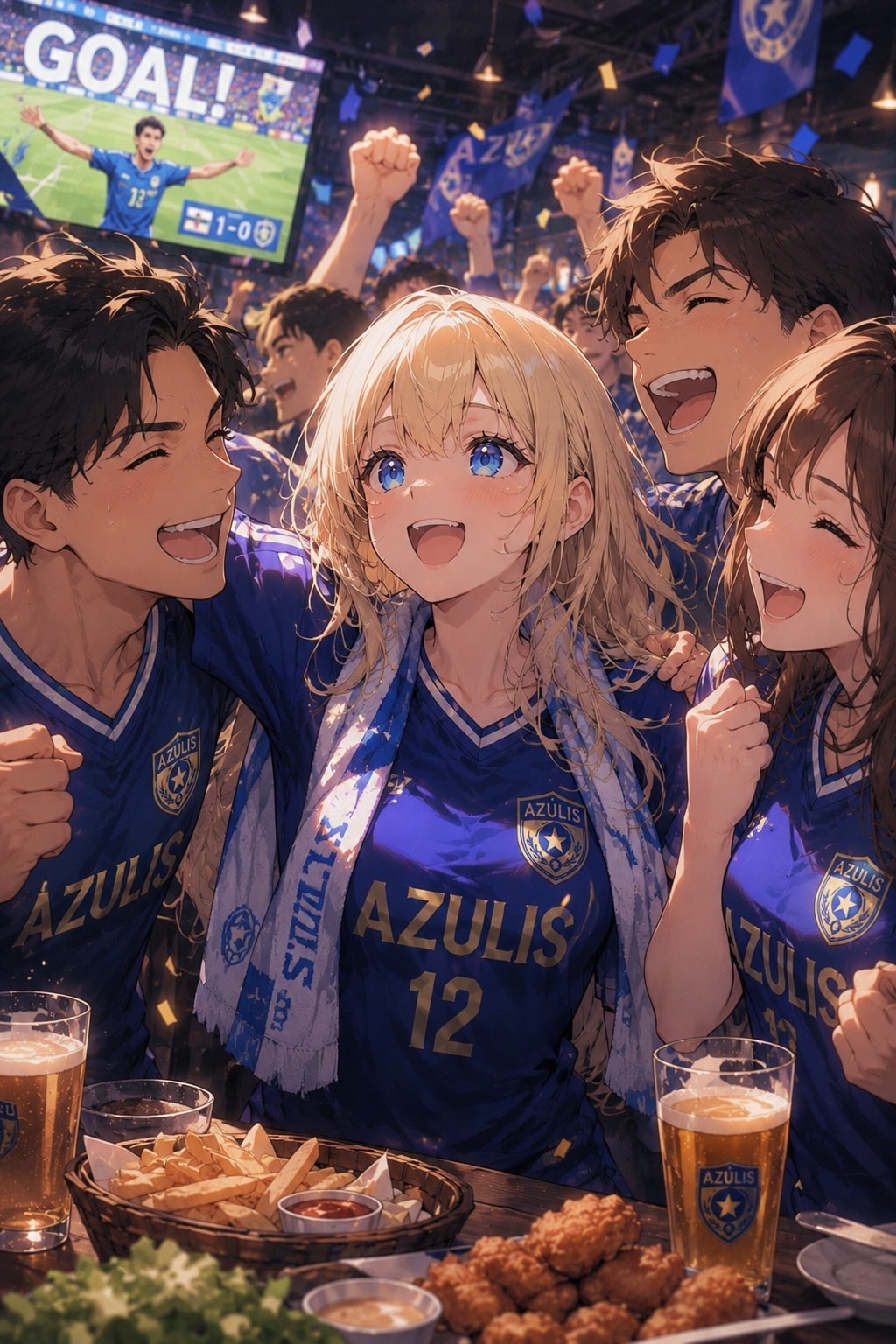 スポーツバーで観戦