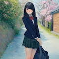 女子校生といたずらな子猫 2枚目