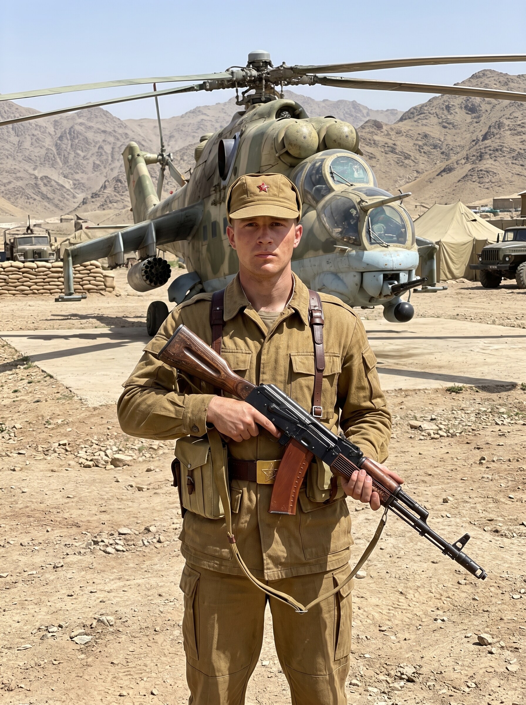 ソ連兵とMi-24