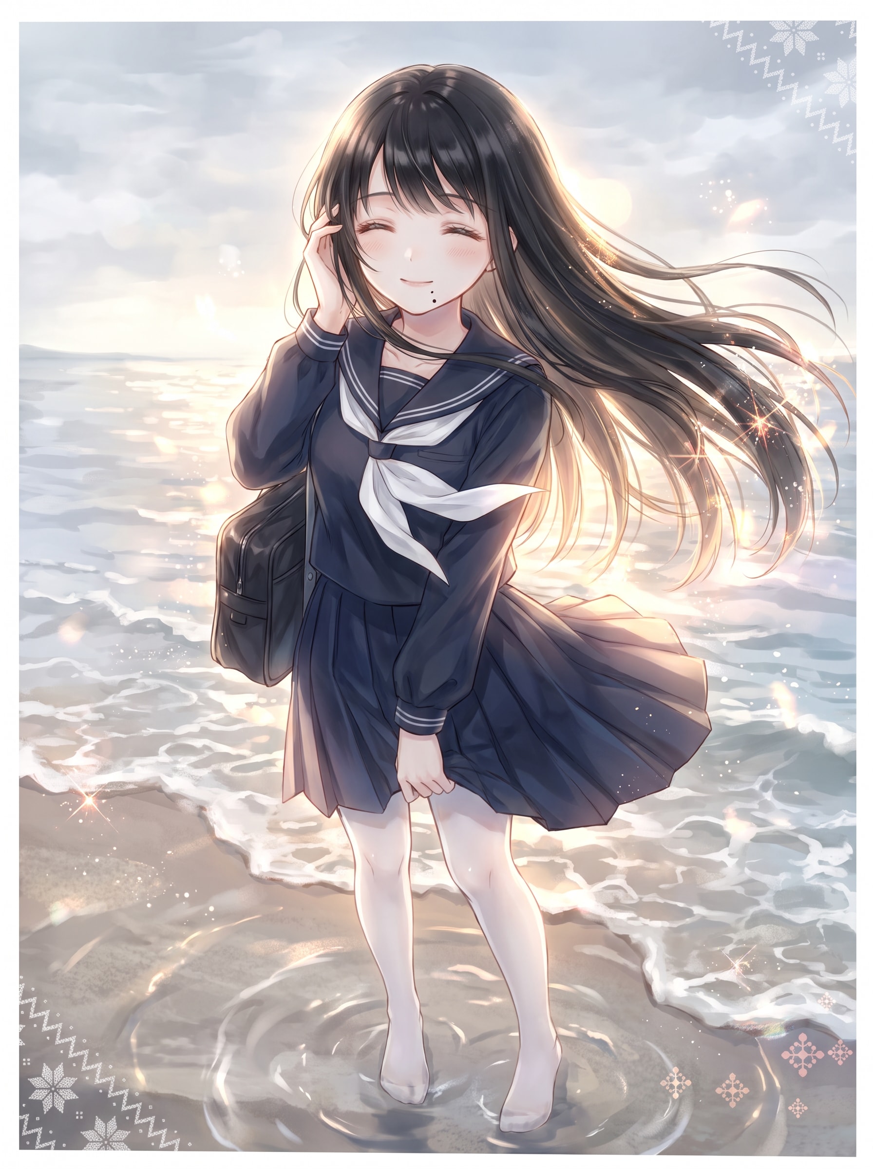 潮風に微笑む乙女 | の人気AIイラスト・グラビア