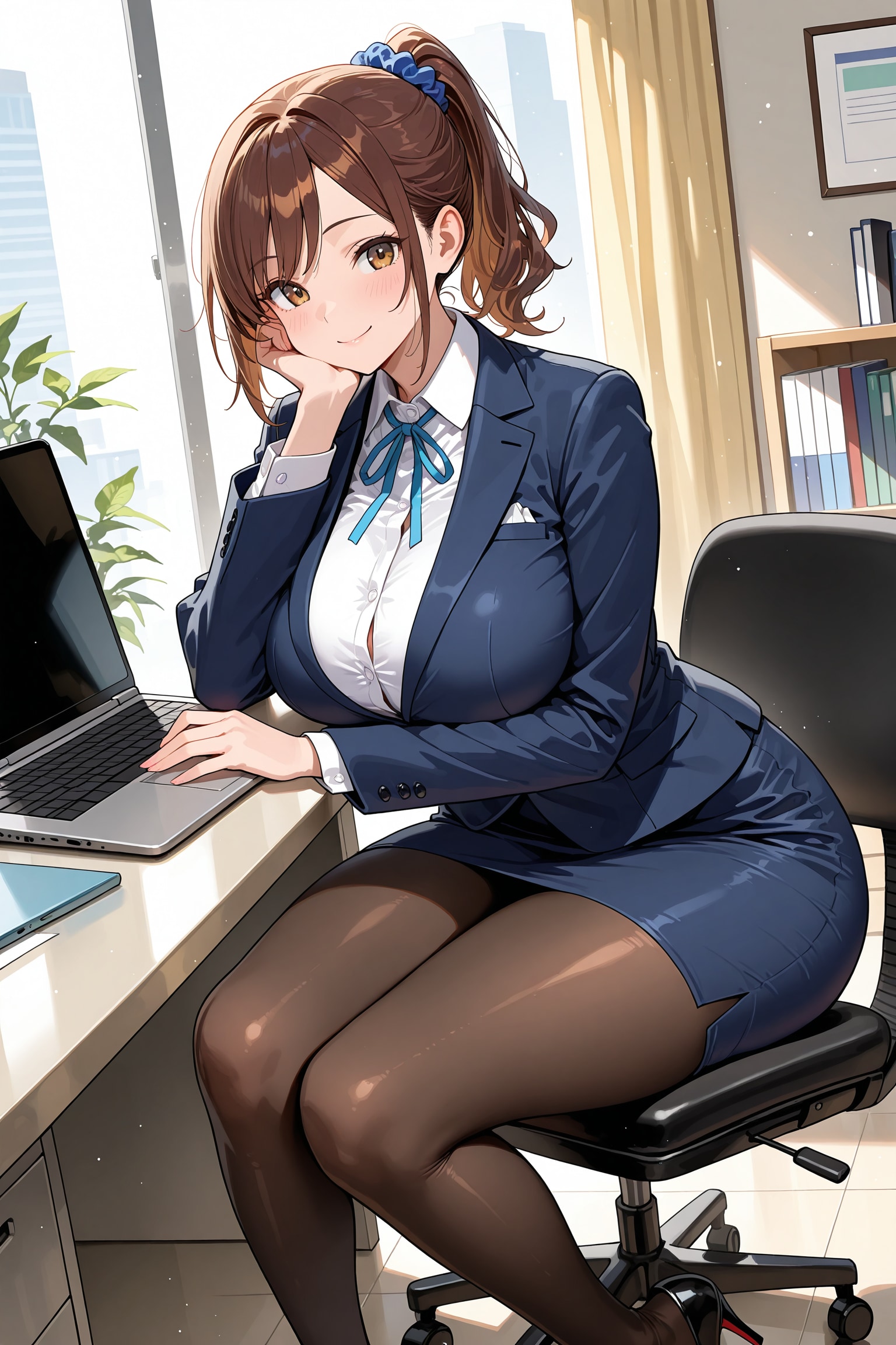 ゆるふわお姉さんとシュシュ | の人気AIイラスト・グラビア