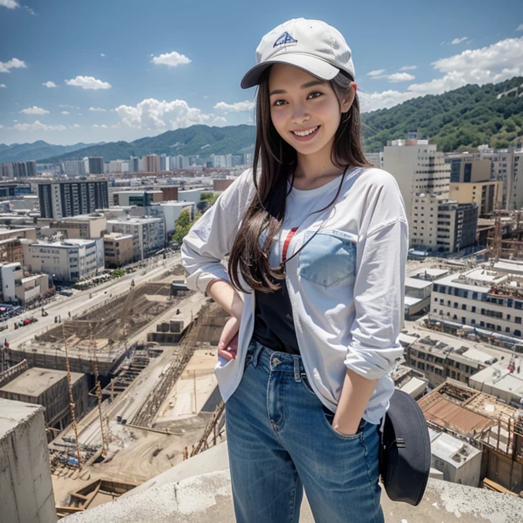 建設現場の彼女