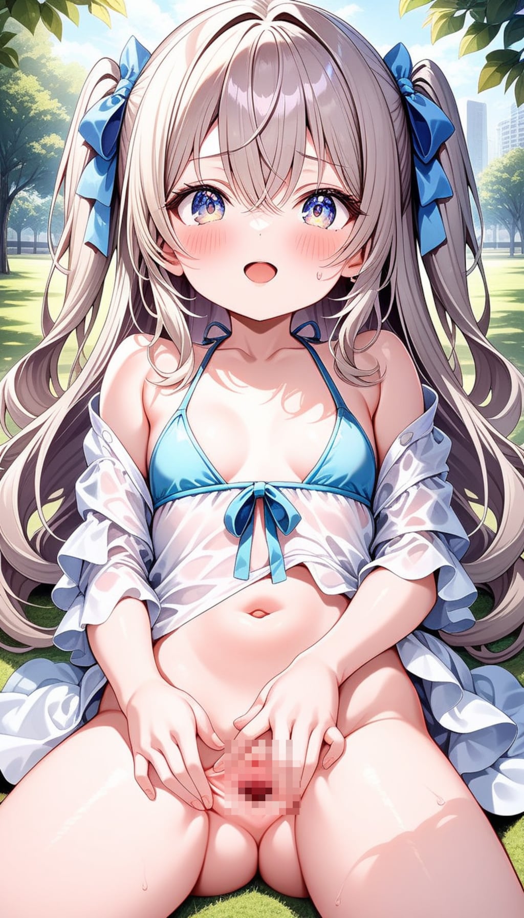 公園で